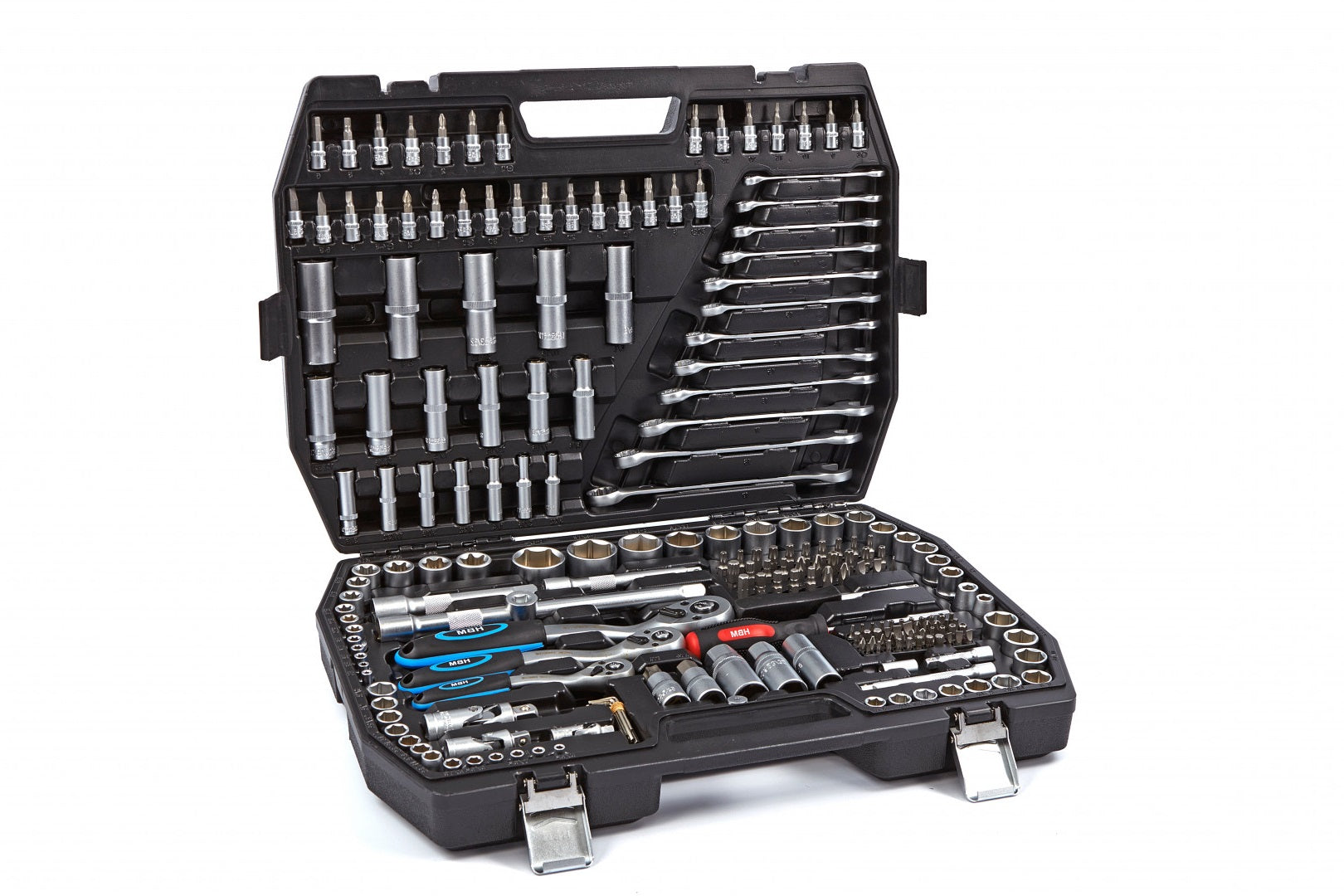 PISTOL PNEUMATIC 1/2 1500NM + TRUSA DE SCULE 216 PIESE HBM