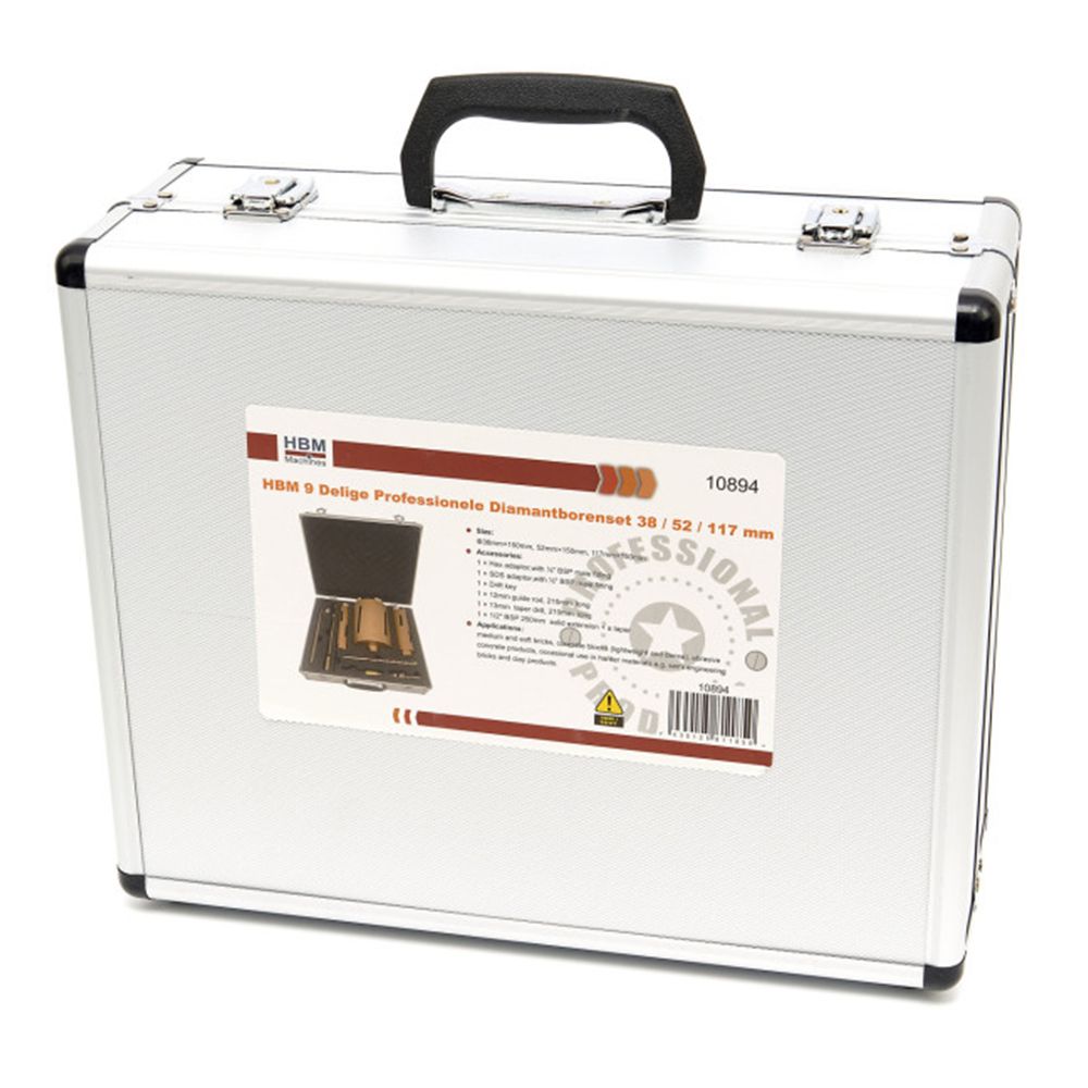 SET CAROTE DIAMANTATE 9 PIESE 38-52-117MM HBM