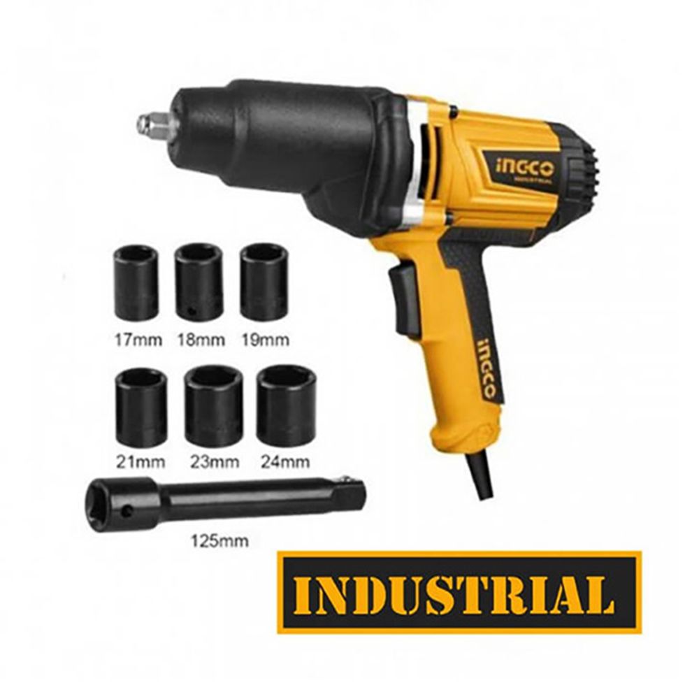 PISTOL ELECTRIC DE IMPACT 1/2 550NM CU SET TUBULARE DE IMPACT 17-24MM INGCO