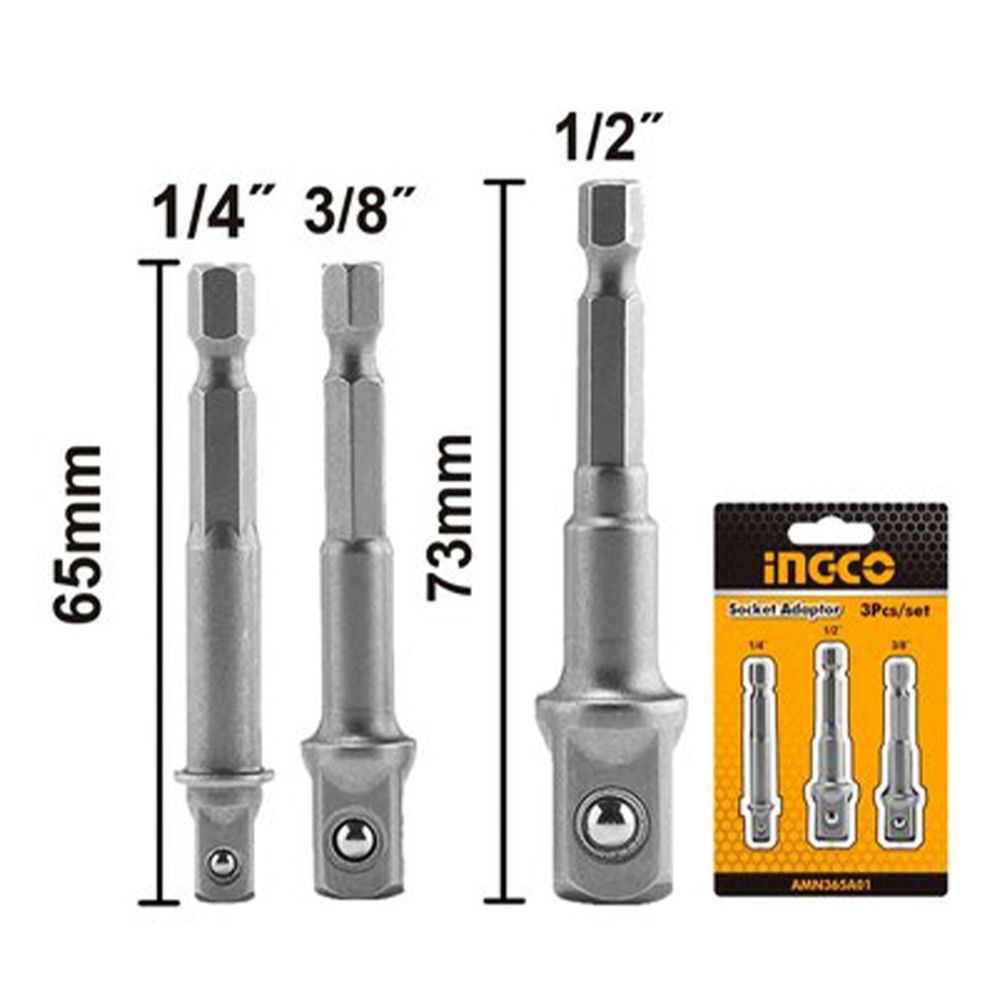 SET ADAPTOARE MAGNETICE PENTRU CAPETE TUBULARE 1/4 3/8 1/2 INGCO