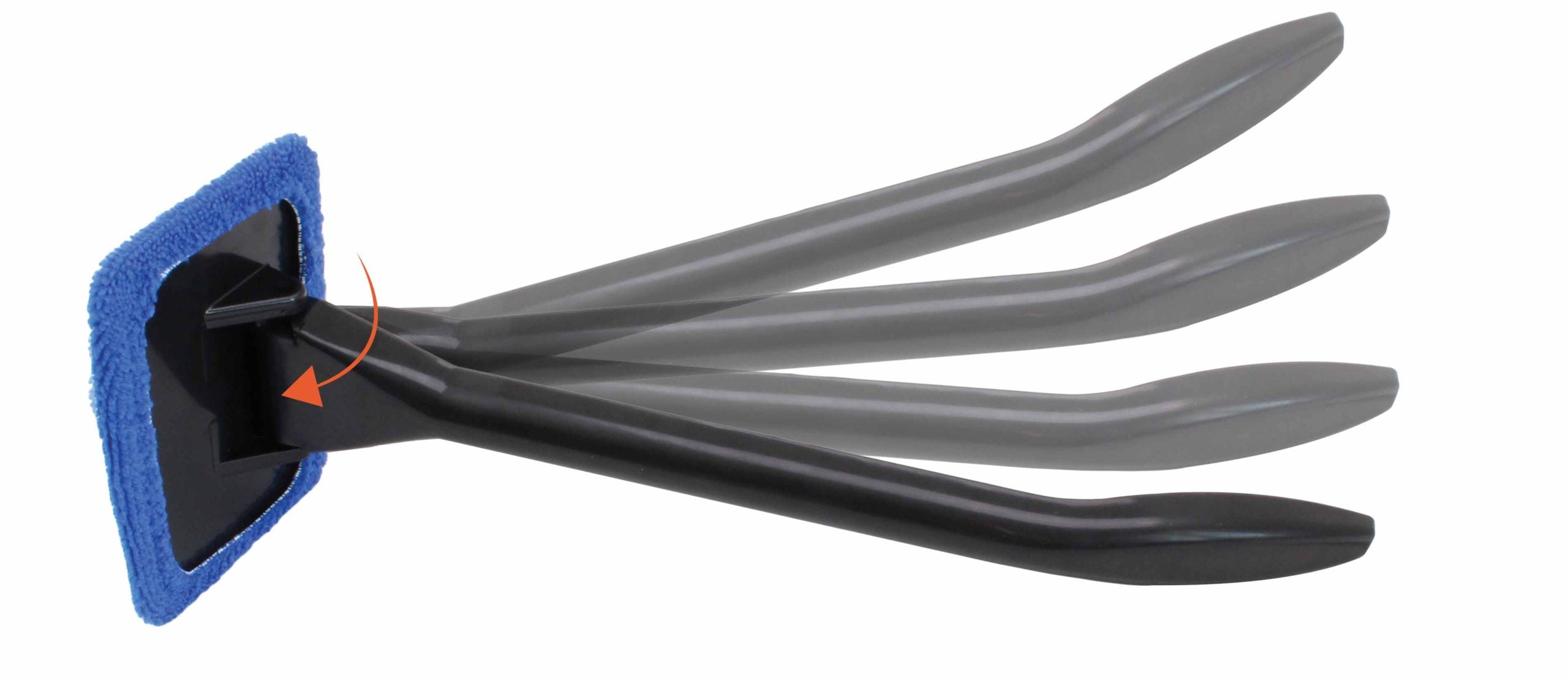 Laveta cu microfibra pentru curatat parbriz interior cu maner ergonomic si pivotant