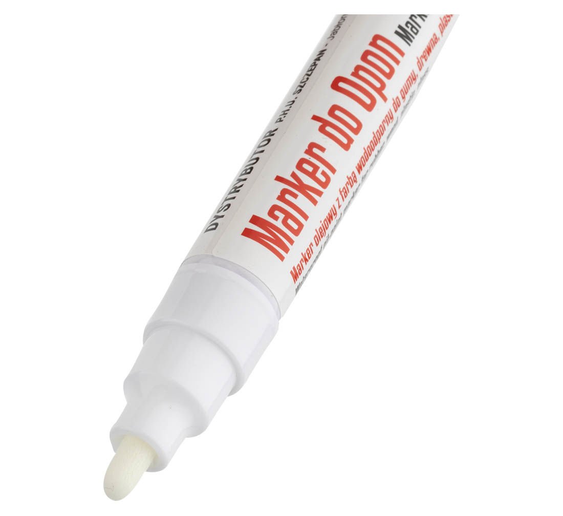 Marker permanent alb pentru anvelope auto rezistent la apa
