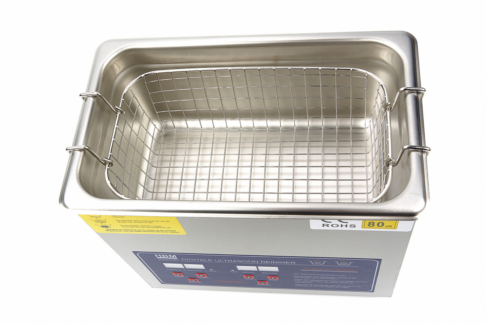 Masina de curatat cu ultrasunete 3l, otel inoxidabil, cronometru digital, HBM MACHINES OLANDA
