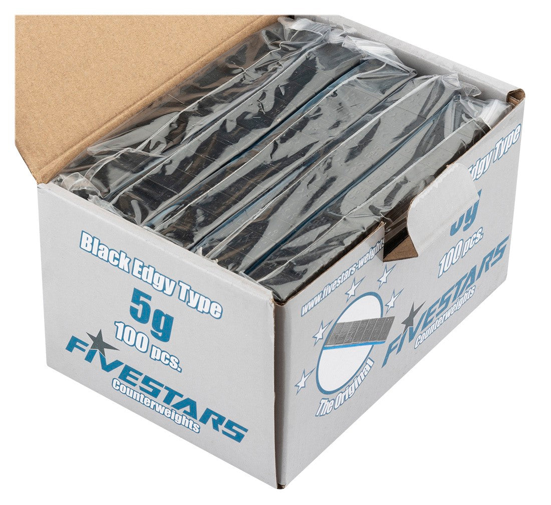 CUTIE CONTRAGREUTATI NEGRE AUTOADEZIVE 5 GRAME - 100 FASII - 12 BUC/ FASIE 6 KG