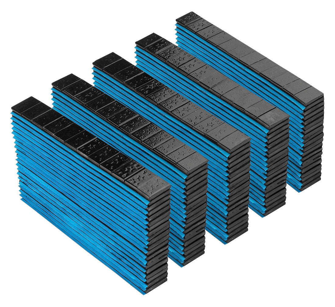 CUTIE CONTRAGREUTATI NEGRE AUTOADEZIVE 5 GRAME - 100 FASII - 12 BUC/ FASIE 6 KG