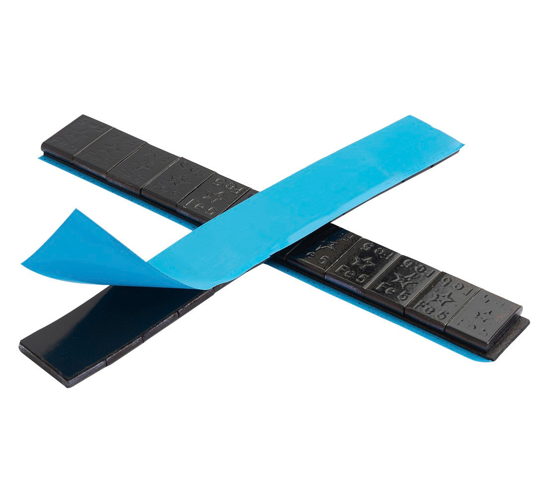 CUTIE CONTRAGREUTATI NEGRE AUTOADEZIVE 5 GRAME - 100 FASII - 12 BUC/ FASIE 6 KG