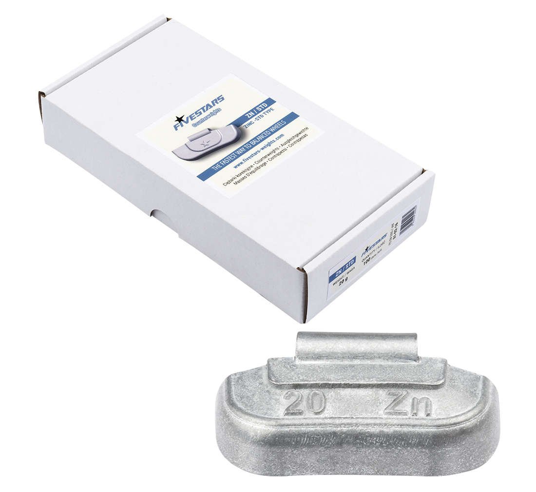 CUTIE CONTRAGREUTATI PENTRU JANTE DE TABLA 20 GRAME - 100 BUC - ZN