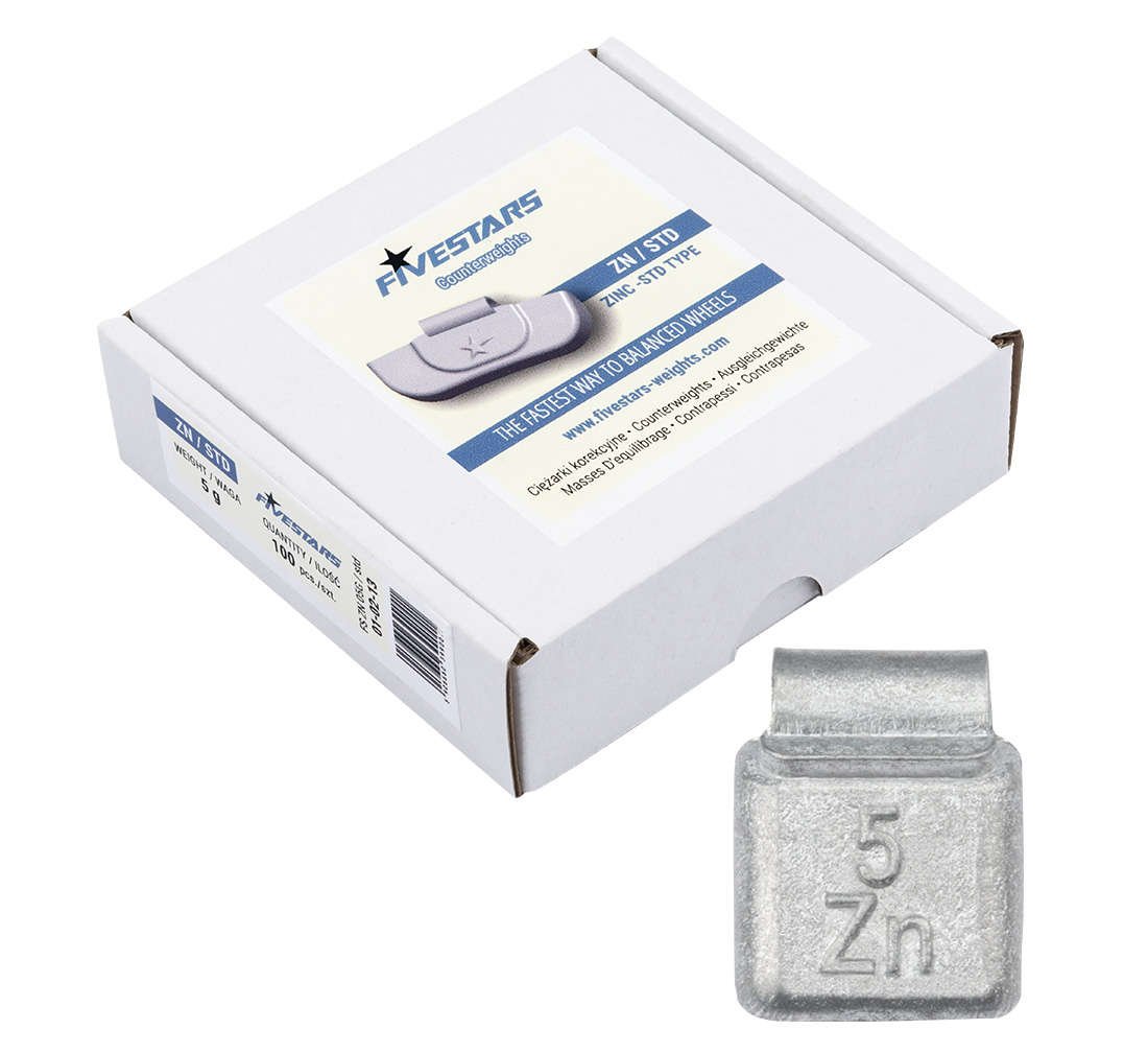 CUTIE CONTRAGREUTATI PENTRU JANTE DE TABLA 5 GRAME - 100 BUC - ZN 1 KG