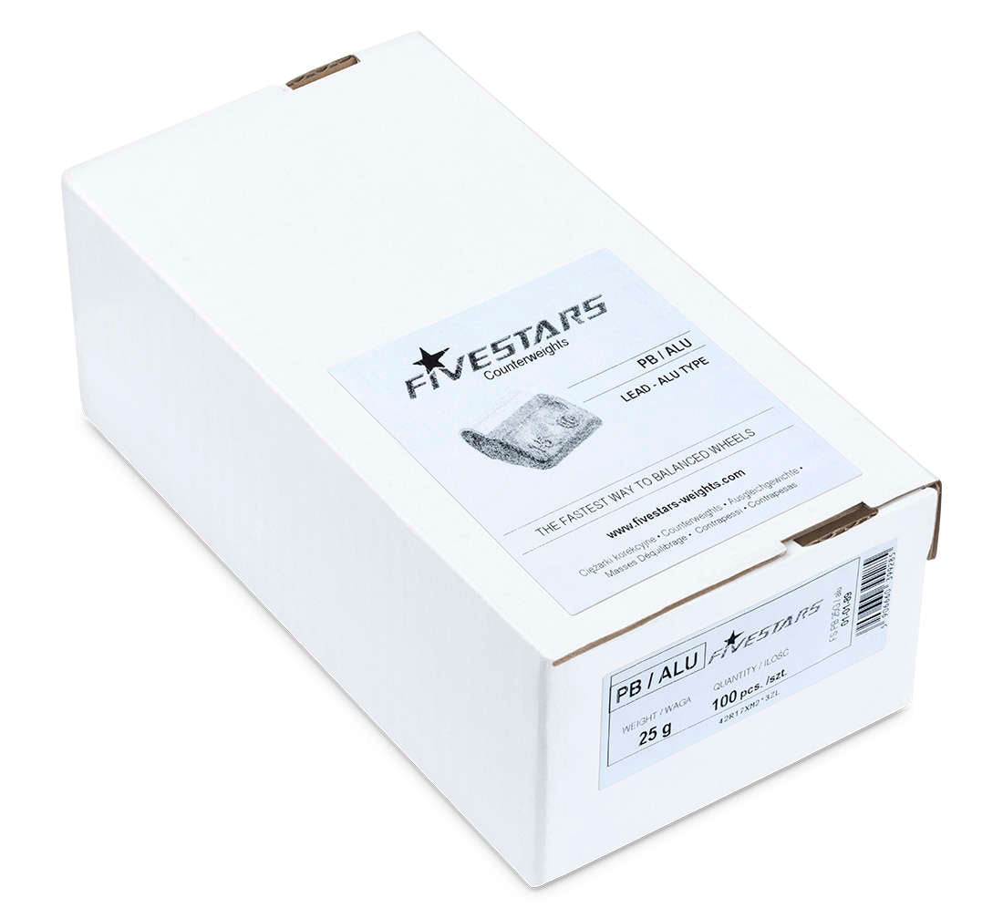 CUTIE CONTRAGREUTATI PT JANTE ALIAJ 25 GRAME - 100 BUC 2.5 KG