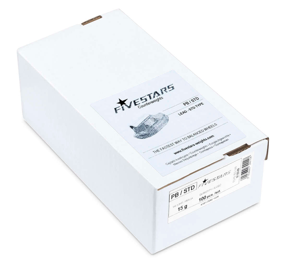 CUTIE CONTRAGREUTATI PENTRU JANTE TABLA 15 GRAME - 100 BUC - PB 1.55 KG