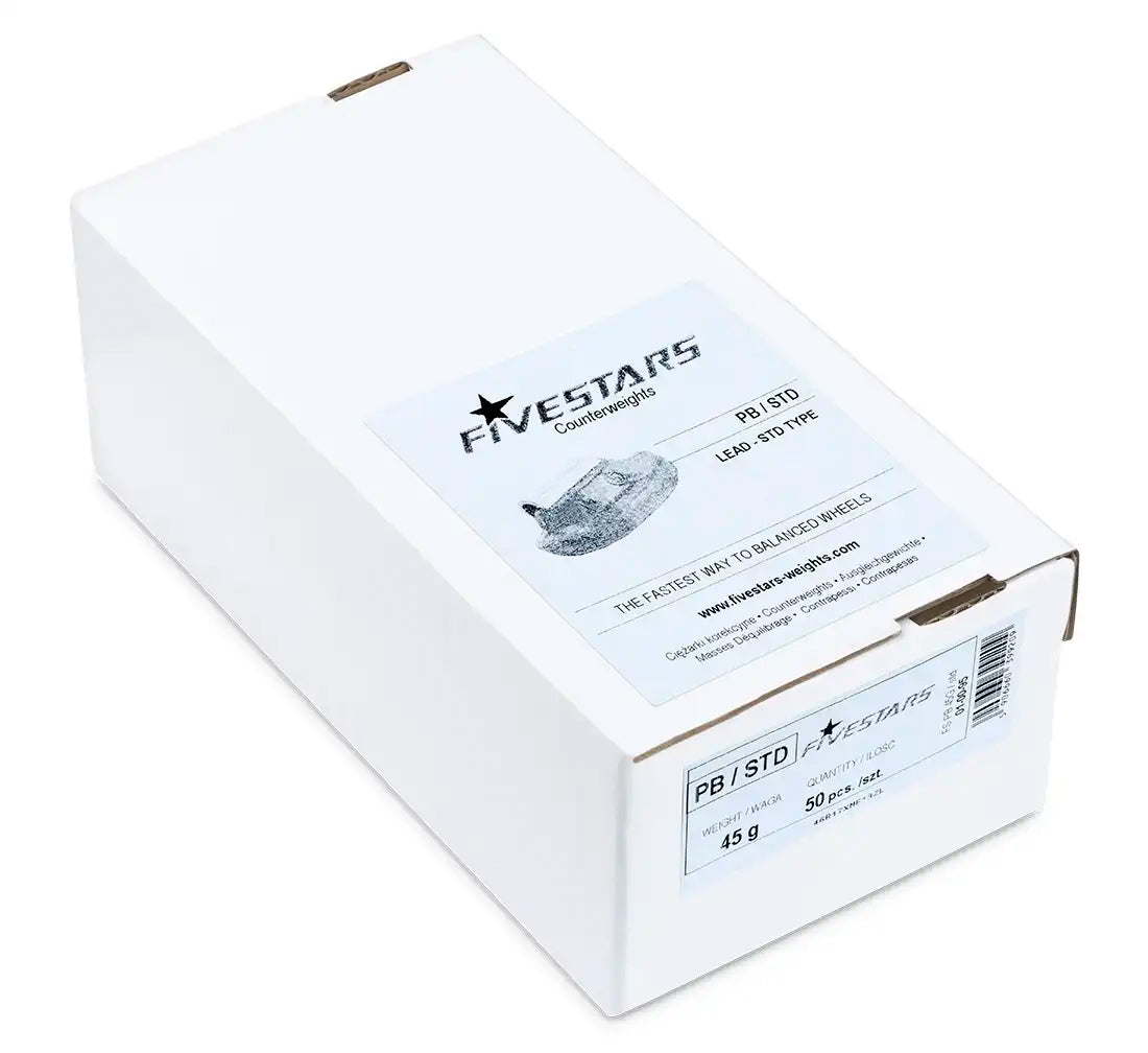 CUTIE CONTRAGREUTATI PENTRU JANTE TABLA 45 GRAME - 50 BUC - PB
