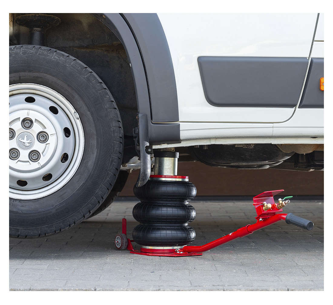 CRIC PNEUMATIC CU PERNA DE AER 3.5T CU ADAPTOR INALTATOR 14-48 CM REDATS POLONIA