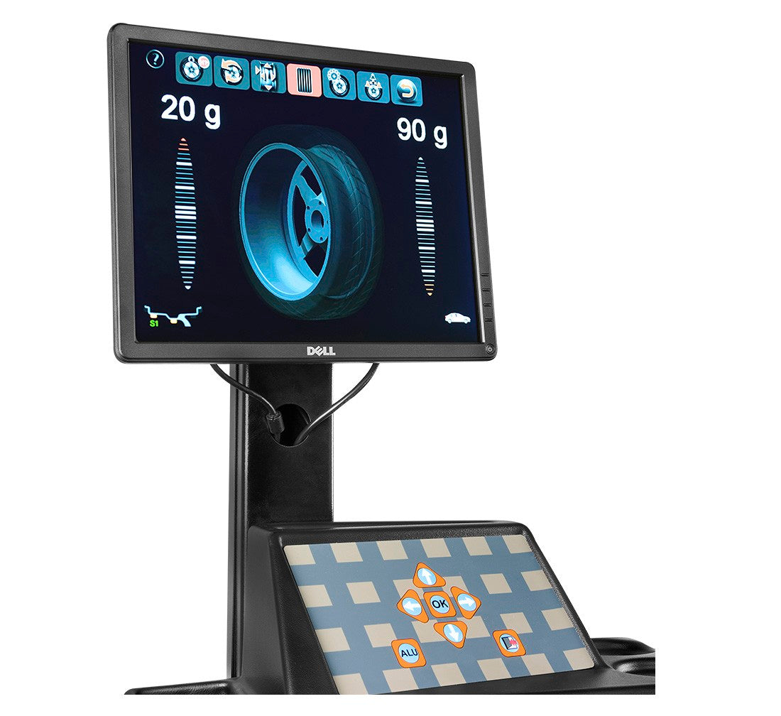 MASINA DE ECHILIBRAT FULL AUTOMATA CU MONITOR LCD 17" PENTRU ROTI AUTOTURISME 24" REDATS W-680 POLONIA