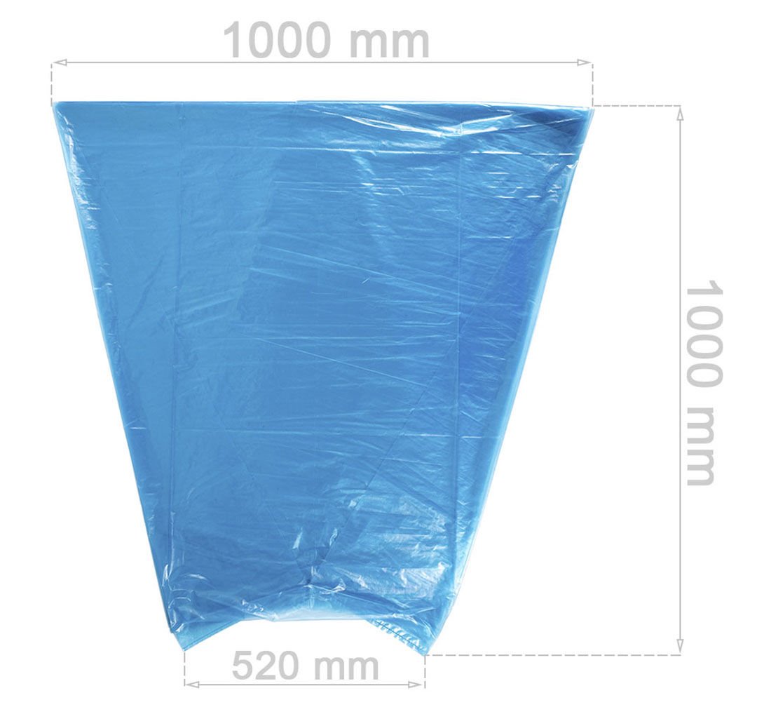 SACI PENTRU ANVELOPE 100 PIESE 52CM ALBASTRU