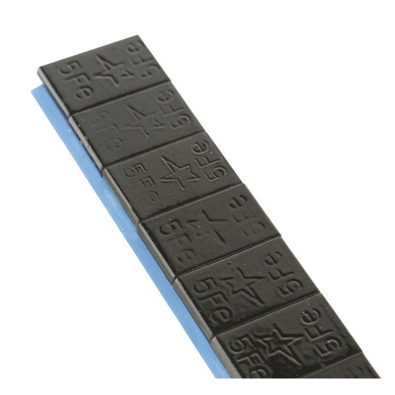 PACHET CONTRA-GREUTATI NEGRE AUTOADEZIVE 5 GRAME - 200 FASII - 12 BUC/ FASIE