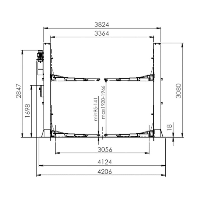 ELEVATOR 2 COLOANE 5T DEBLOCARE AUTOMATA 380V