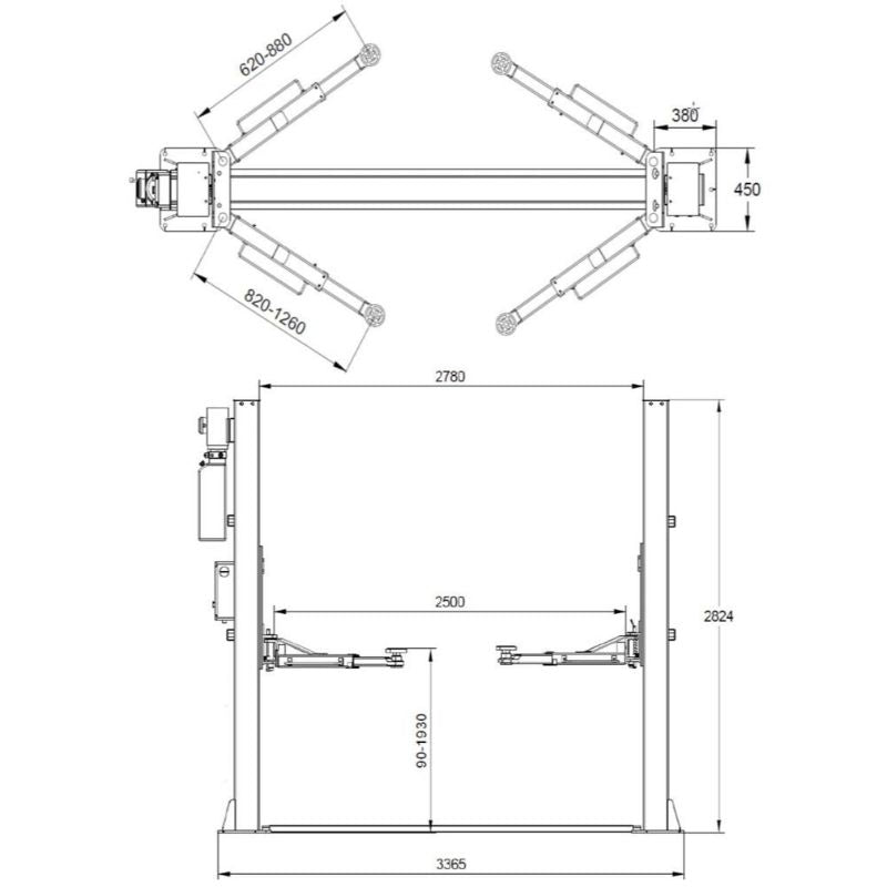 ELEVATOR AUTO 2 COLOANE 4T CU DEBLOCARE AUTOMATA 230V