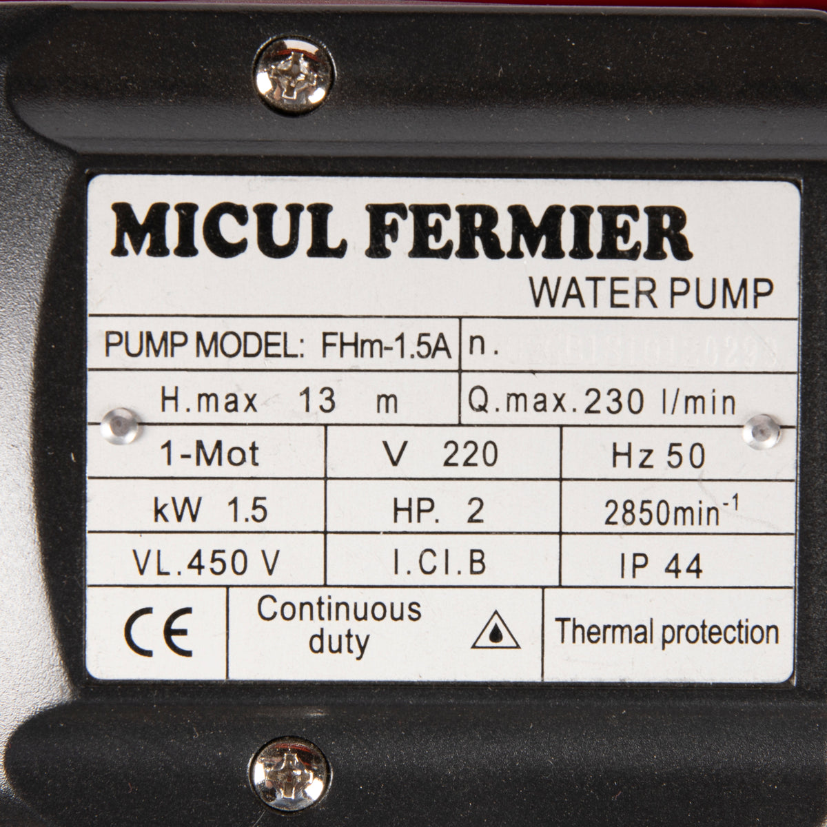 POMPA DE SUPRAFATA APA CURATA 1.5KW 200L/M