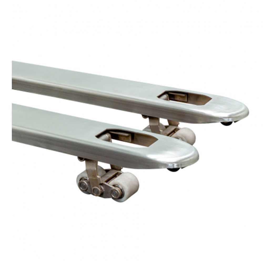 TRANSPALET INOX GALVANIZAT CU CANTAR 2500KG 115CM