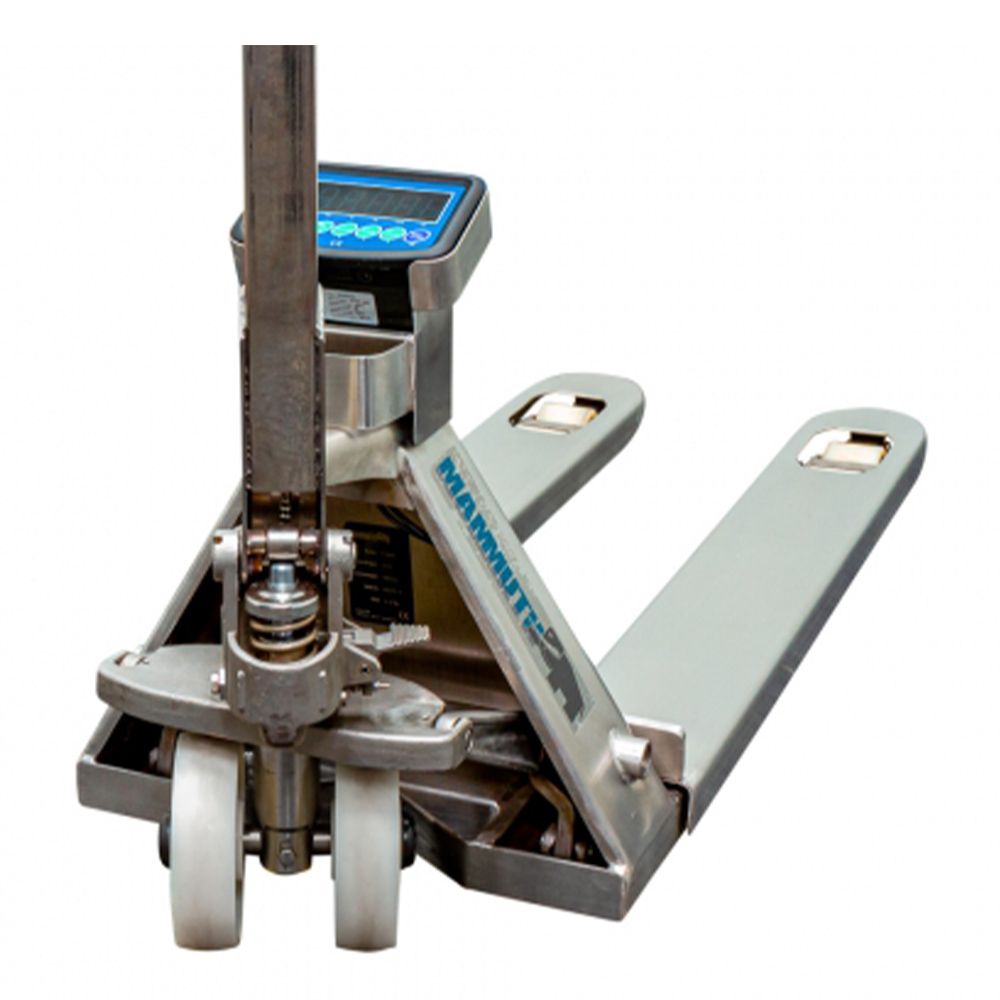 TRANSPALET INOX GALVANIZAT CU CANTAR 2500KG 115CM