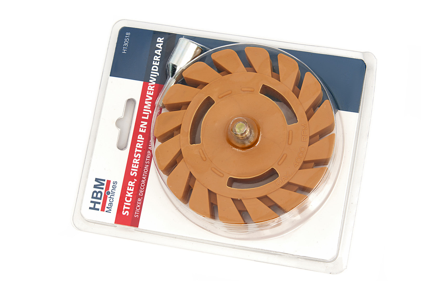 Radiera crestata de 100mm pentru inlaturat adeziv colant impuritati lipici adaptor burghiu inclus HBM MACHINES OLANDA