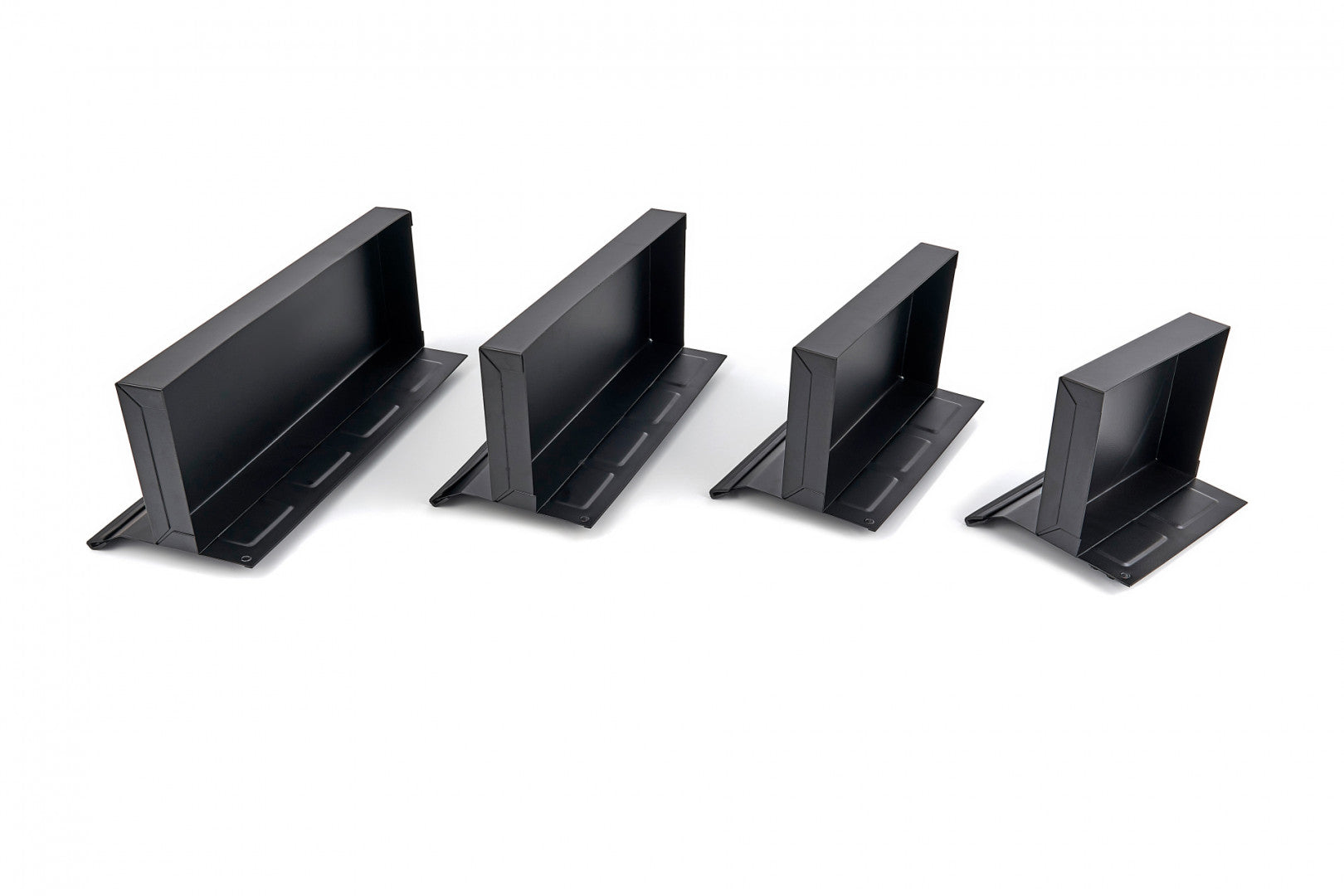 Set 4 polițe magnetice pentru dulap scule – negru, organizare laterală, universal, HBM OLANDA