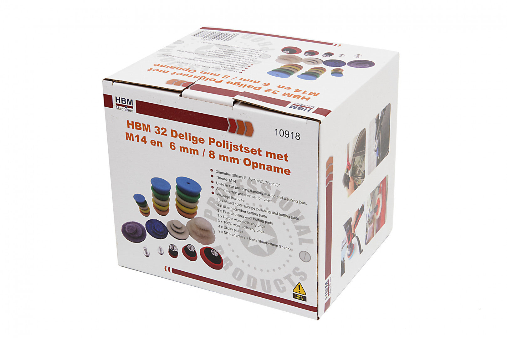 Set bureti pentru lustruit si polisat 25 / 50 / 75 mm 32 piese HBM