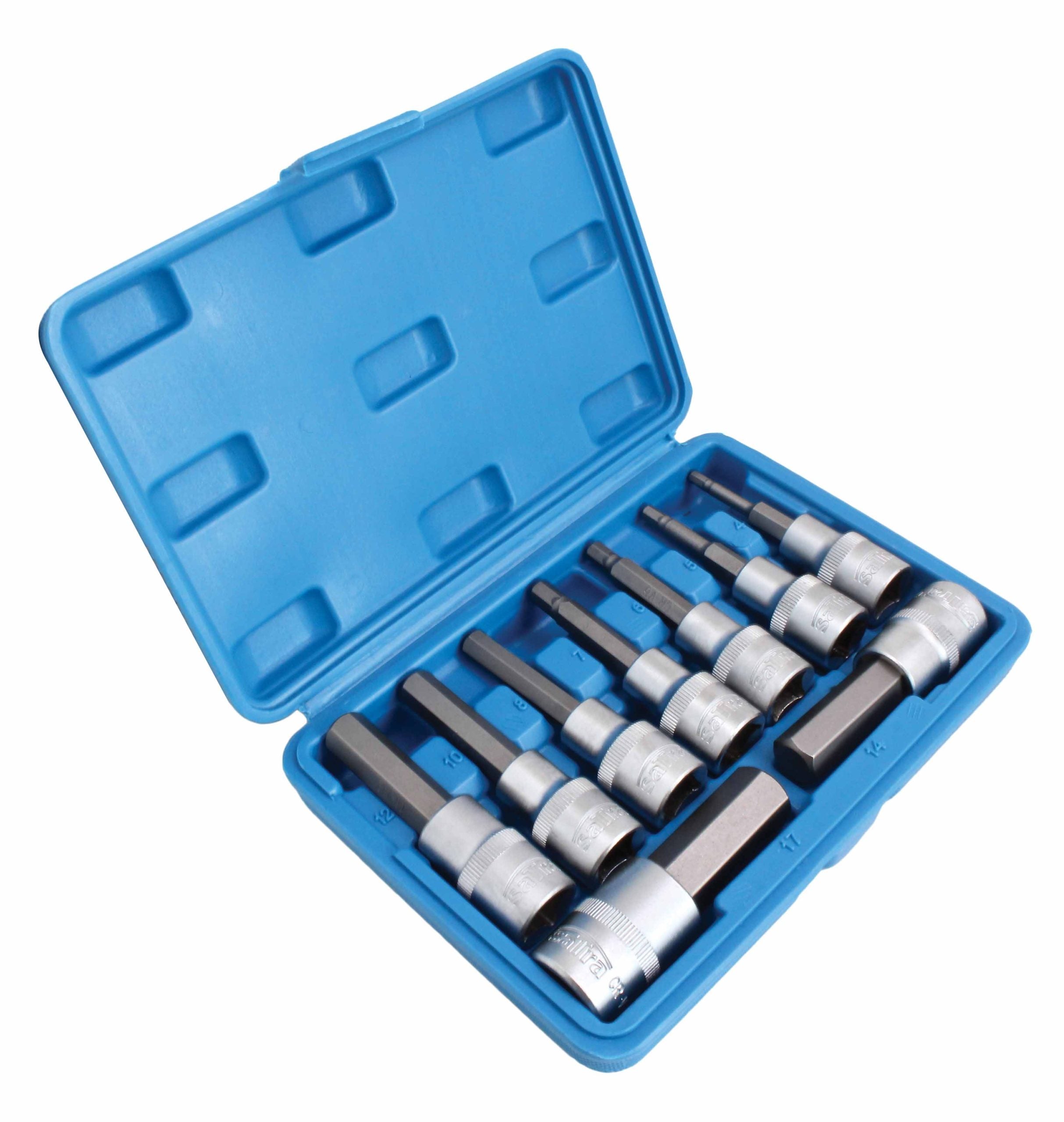 Set chei biti hexagonale imbus 1/2 4-17mm 80mm 9 piese