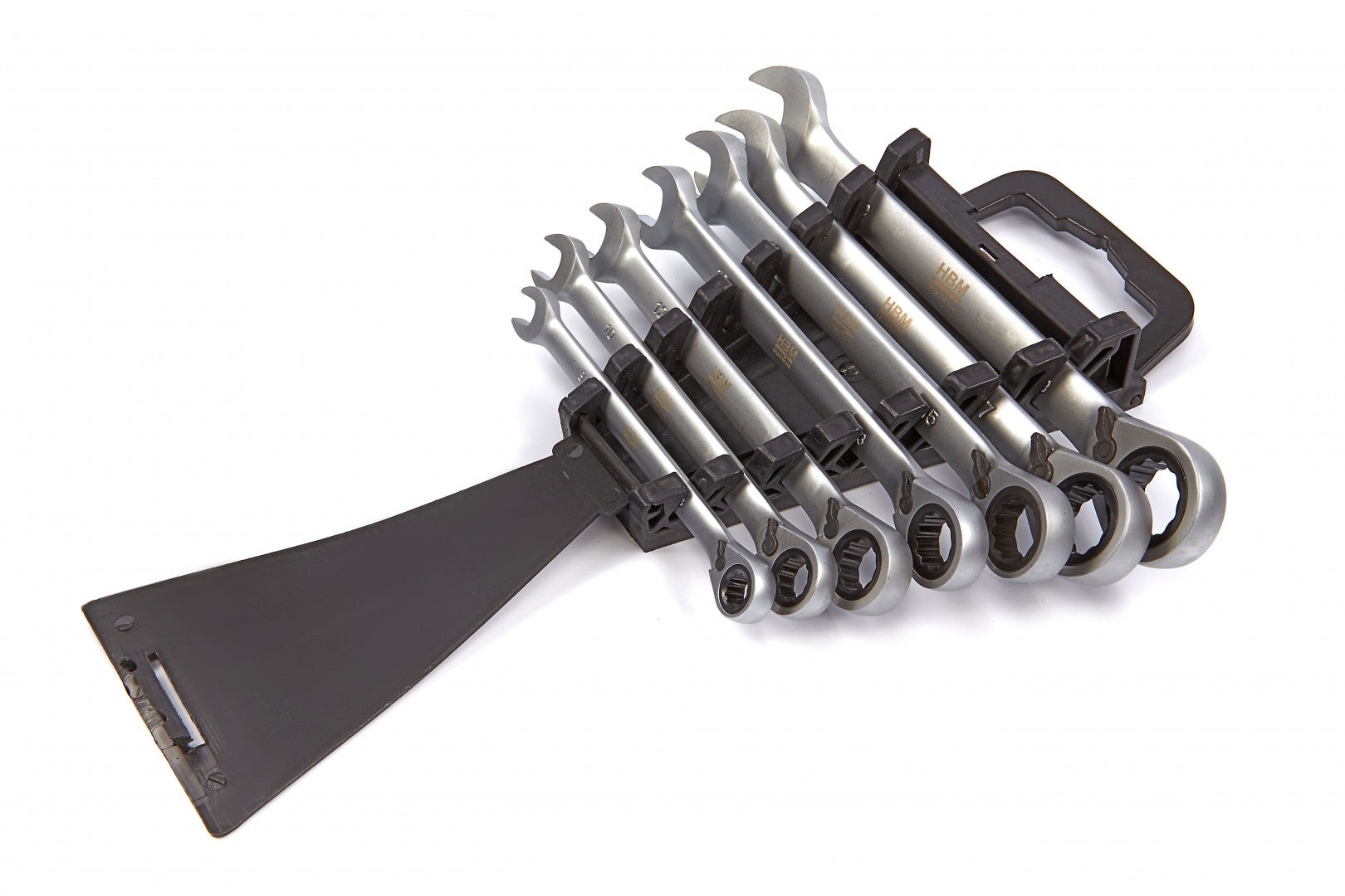 Set chei combinate cu clichet reversibil 8-19 mm 7 piese