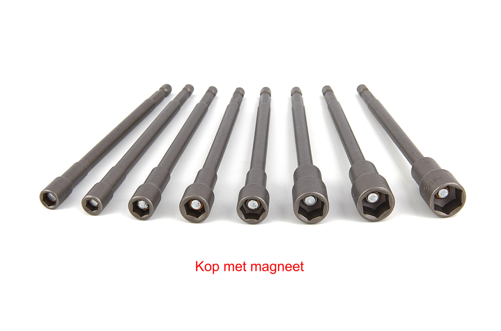 Set chei tubulare extra lung 150mm 8 piese cu prindere mandrina bormasina