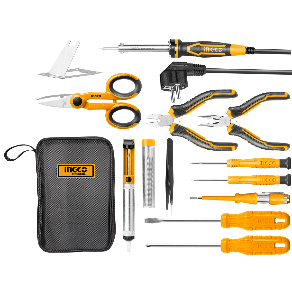 Set ciocan electric de lipit cu 13 piese INGCO