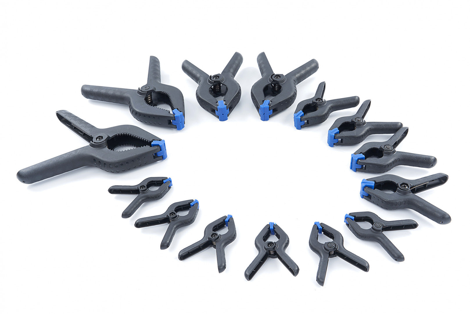 Set cleme fixare menghine cu arc 75 - 225 mm 14 piese