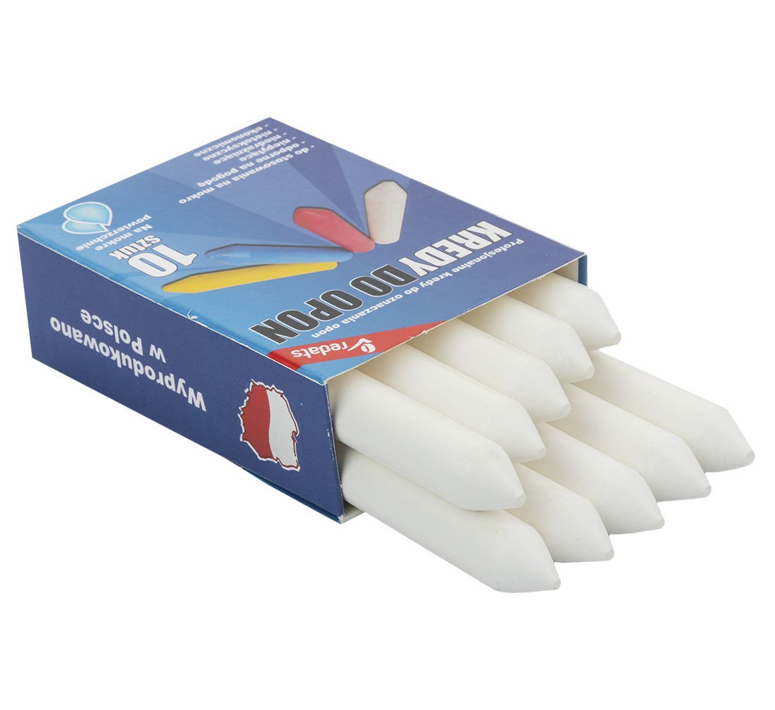 Set creta alba marcat anvelope premium 10 piese