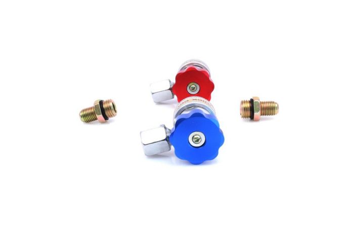 SET CUPLA RAPIDA CU ROBINET SI ADAPTOR PENTRU APARATE DE CLIMA 90 GRADE