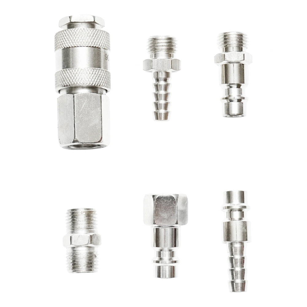 Set cuple rapide pentru furtune aer si scule pneumatice 6 piese