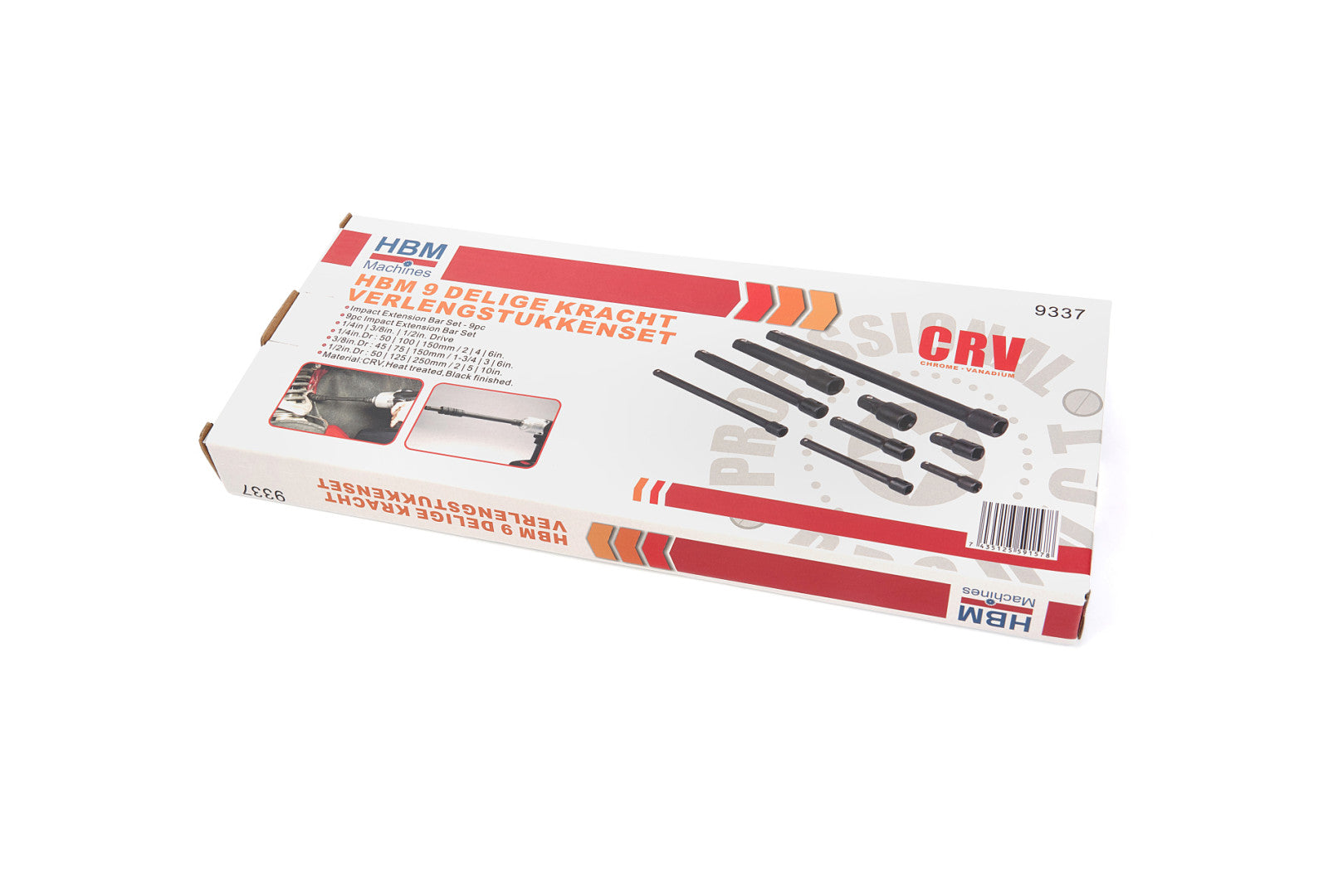 Set prelungitoare de forta 9 piese 1/4 3/8 1/2