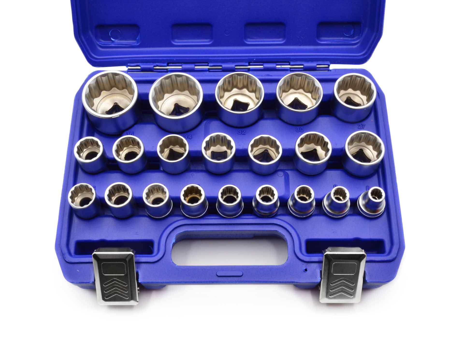Set tubulare bihexagonale 12 laturi/colturi 1/2 8-36mm 21 piese