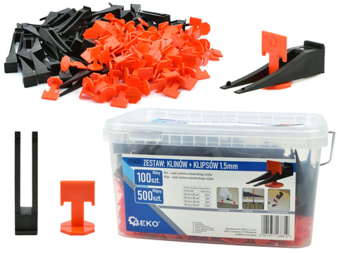 SET CLIPSURI CLEME 1.5MM SI PENE PENTRU NIVELARE SI ALINIERE GRESIE FAIANTA 600 PIESE