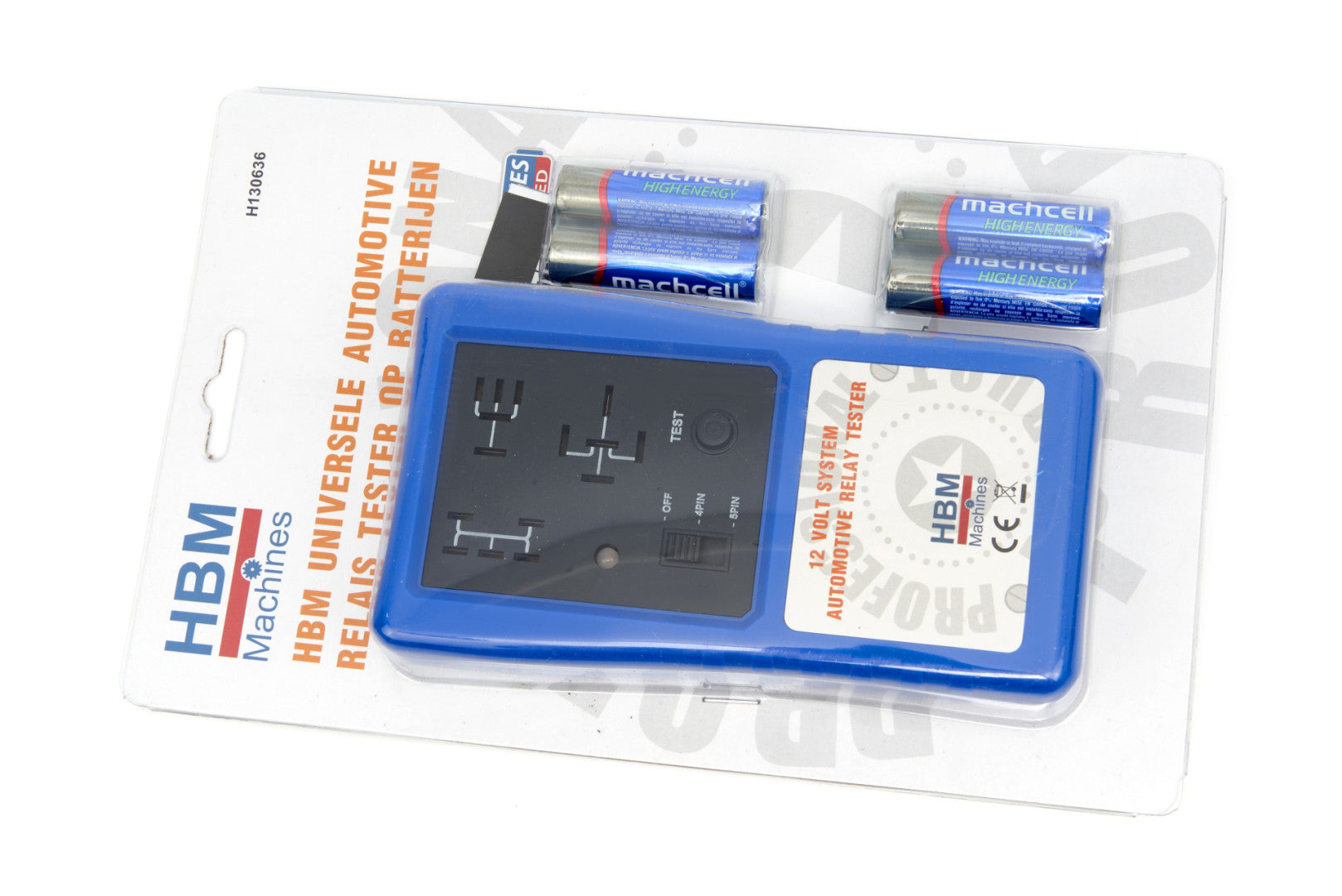Tester universal cu baterii pentru releu auto 12V HBM