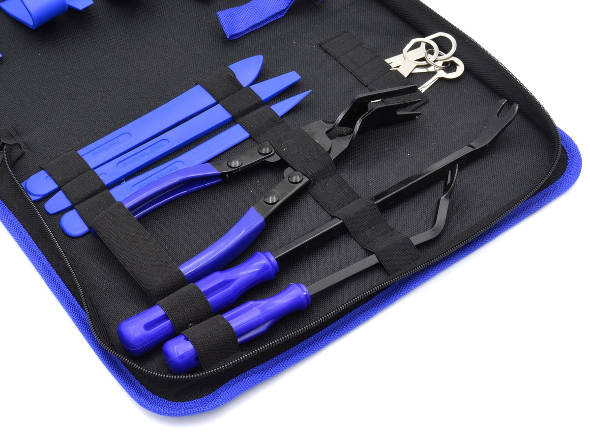 Trusa demontat radio si tapiterii cleme auto 20 piese