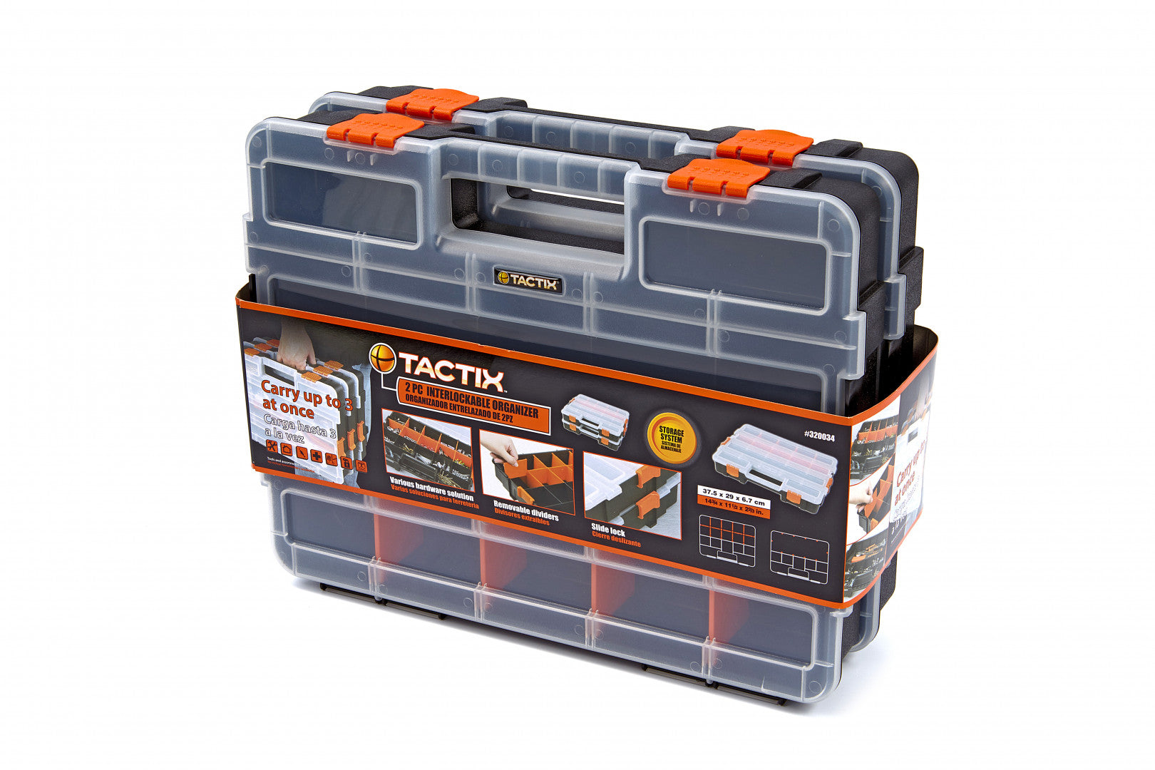 Trusa plastic organizatoare 35.5x29x6.7 cm 2 piese