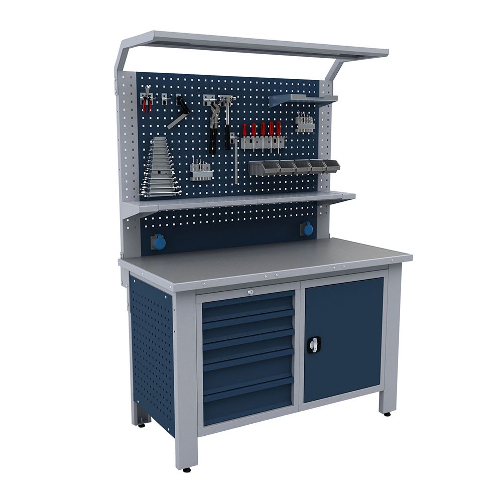 BANC DE LUCRU INDUSTRIAL - MOBILIER METALIC MODULAR PENTRU ATELIER 1.4M