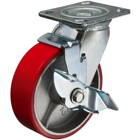ROATA PIVOTANTA DIN PU CU FRANA 200X50MM 480KG