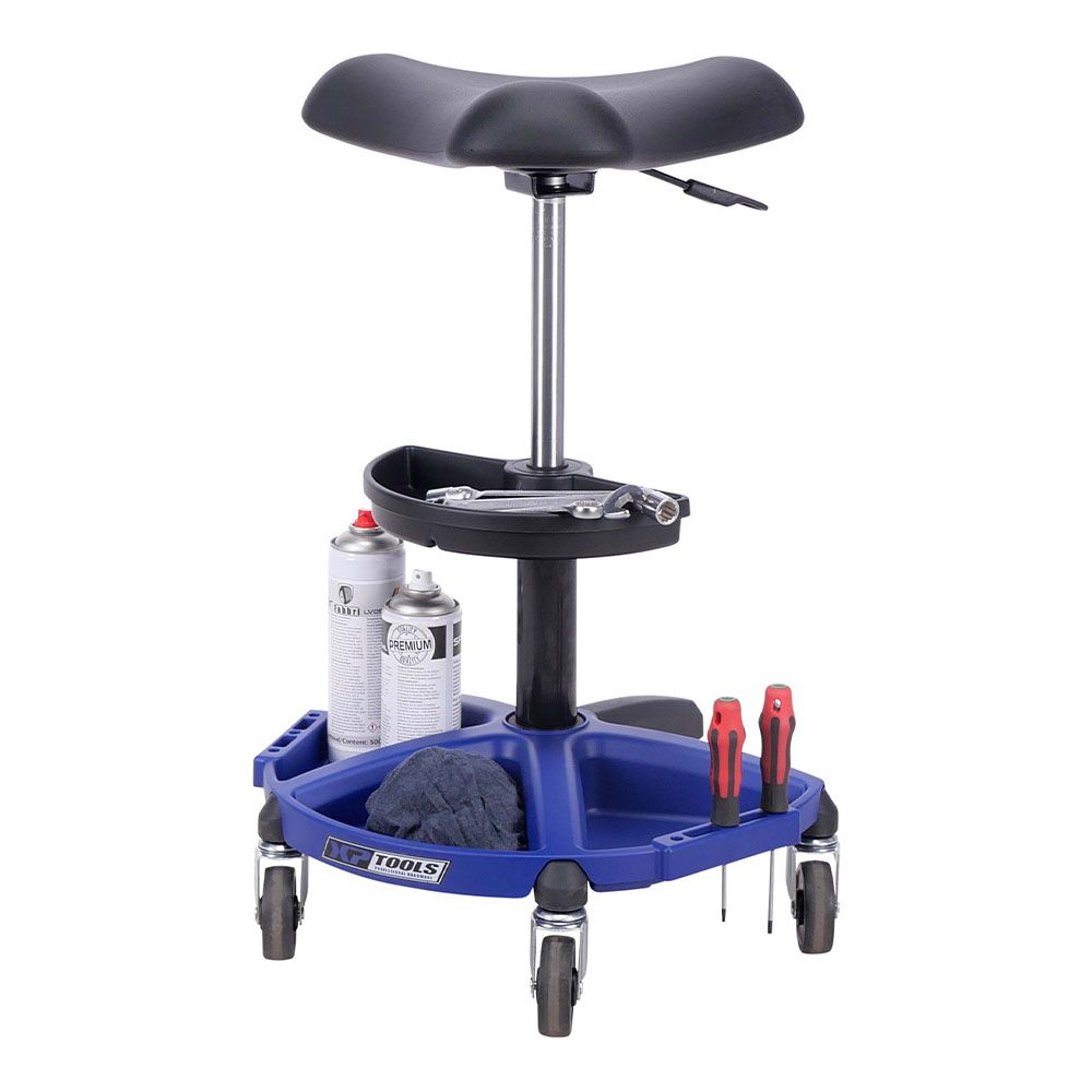 SCAUN MECANIC AUTO CU REGLAJ PE INALTIME CU TAVA SUPORT PENTRU SCULE