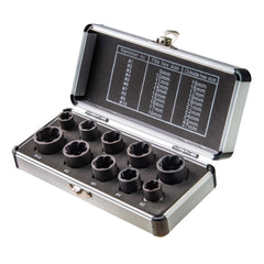 SET 10 TUBULARE PENTRU EXTRAS DESFACUT SURUBURI UZATE 3/8 9-19MM TOPMASTER