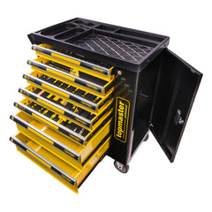 DULAP DE SCULE ECHIPAT PROFESIONAL CU 7 SERTARE, 5 MODULE, 219 PIESE – TOPMASTER PRO