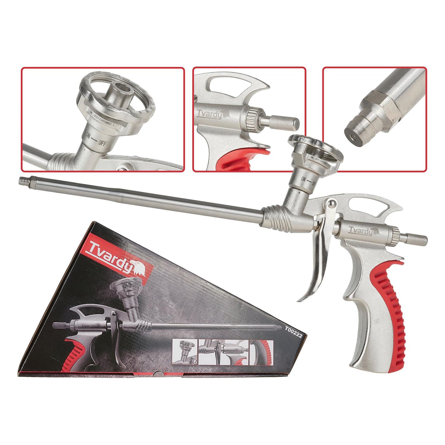 PISTOL METALIC PROFESIONAL PENTRU SPUMA POLIURETANICA TVARDY