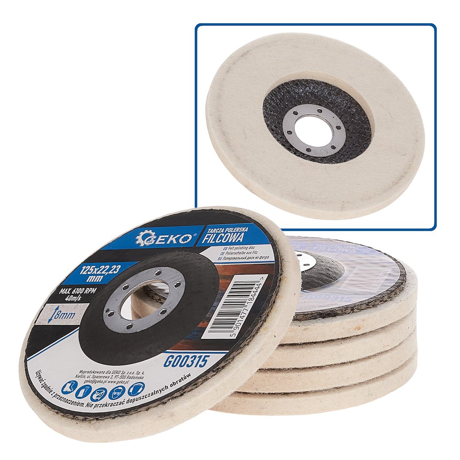DISC ABRAZIV PENTRU SLEFUIRE 125MM  GEKO
