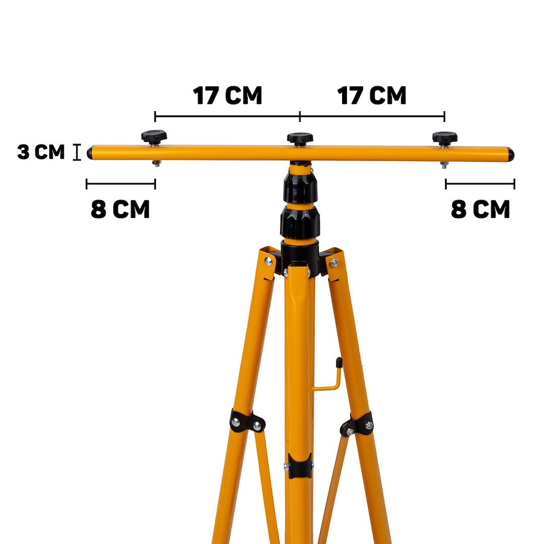 PROIECTOR, LAMPA DE LUCRU LED 2 X 50W CU STATIV REGLABIL 60-160 CM, ALB NEUTRU 4500K IP66 - KELTIN