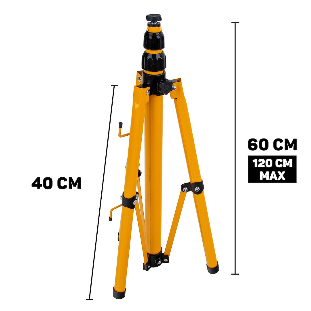 PROIECTOR, LAMPA DE LUCRU LED 2 X 50W CU STATIV REGLABIL 60-160 CM, ALB NEUTRU 4500K IP66 - KELTIN